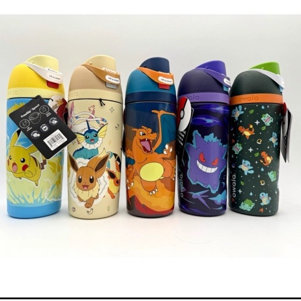 Owala Pokémon Freesip 16oz Stainless Steel, Complete set of 5 in hand and ready